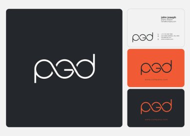 Logo vektör kartvizit şablonu için Pgd ortak