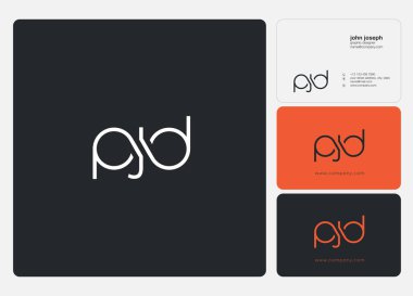 Logo ortak Pjd için kartvizit şablonu, vektör