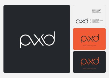 Logo ortak Pxd kartvizit şablon olarak vektör