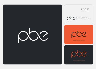 Logo ortak Pbe kartvizit şablon olarak vektör