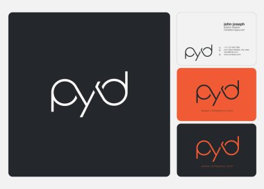 Logo ortak Pyd kartvizit şablon olarak vektör