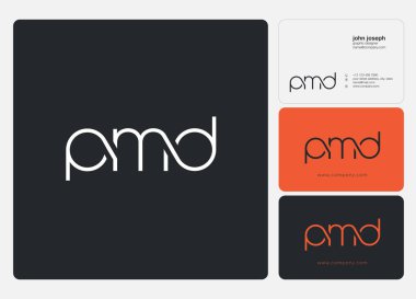 Logo ortak Pmd kartvizit şablon olarak vektör