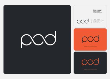 Logo vektör kartvizit şablonu için Pod ortak