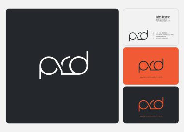 Logo ortak Prd için kartvizit şablonu, vektör