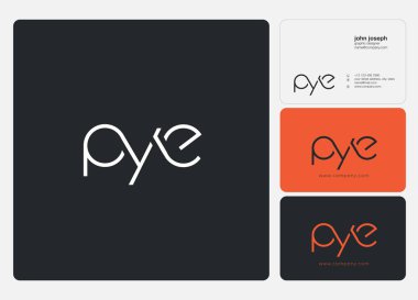 Logo ortak Pye kartvizit şablon olarak vektör