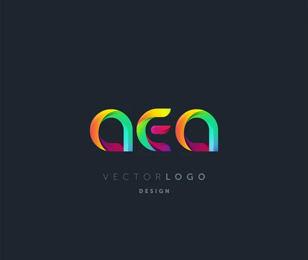 Logotipo Aea Conjunta Para Modelo Cartão Visita Vector — Vetor de Stock