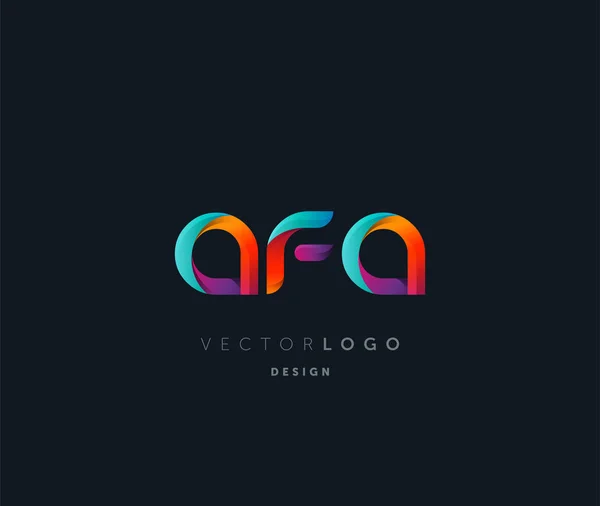Logo Afa Conjoint Pour Modèle Carte Visite Vecteur — Image vectorielle
