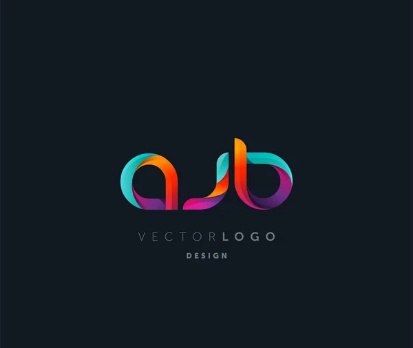 Logo Joint Ajb Für Visitenkartenvorlage Vektor — Stockvektor