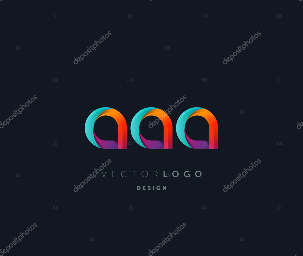 Logo joint AAA for Business Card Template, Vector
