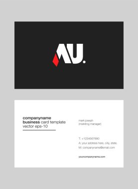 logo ortak Au için kartvizit şablonu, vektör