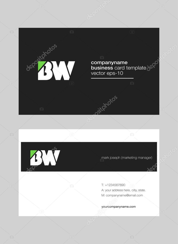 logo joint bw  for Business Card Template, Vector