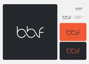 Logo ortak bbf kartvizit şablonu, vektör için