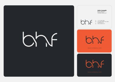 Logo ortak birimi bhf kartvizit şablonu, vektör için