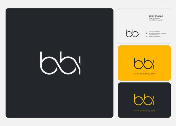 Logotipo Bbi Conjunto Para Modelo Cartão Visita Vector — Vetor de Stock