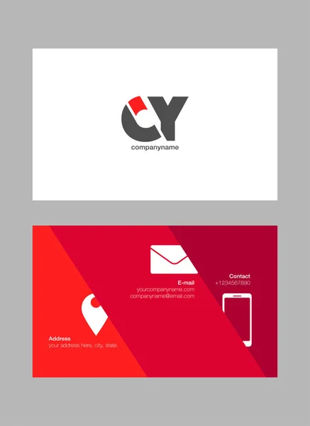 Logotipo Comum Para Modelo Cartão Visita Vector — Vetor de Stock