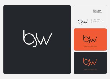 logo ortak bjw kartvizit şablonu, vektör için