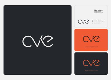 Logo ortak cve için kartvizit şablonu, vektör