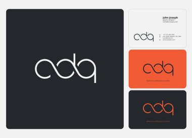 logo ortak cdq kartvizit şablonu, vektör için