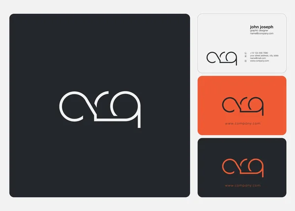 Logo Joint Crq Pour Modèle Carte Visite Vecteur — Image vectorielle