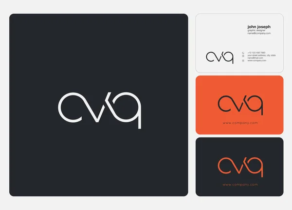 Logo Joint Cvq Für Visitenkartenvorlage Vektor — Stockvektor