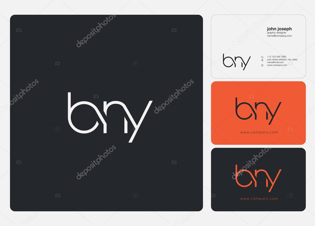 logo joint bny for Business Card Template, Vector