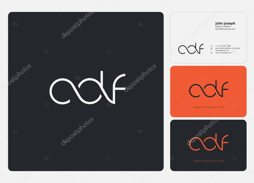 Logo joint cdf for Business Card Template, Vector