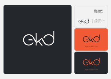 logo joint ekd  for Business Card Template, Vector