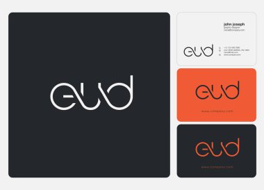 logo joint eud  for Business Card Template, Vector