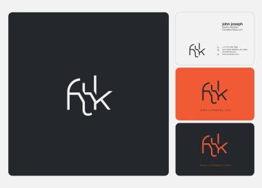 Kartvizit şablonu, vektör için logo ortak FTK