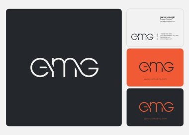 Kartvizit şablonu, vektör için logo ortak EMG