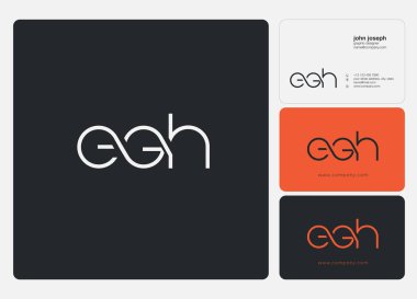 logo joint egh  for Business Card Template, Vector