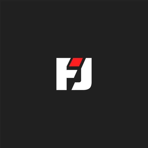 Plantilla de vector de tipografía creativa de logotipo de letra fj