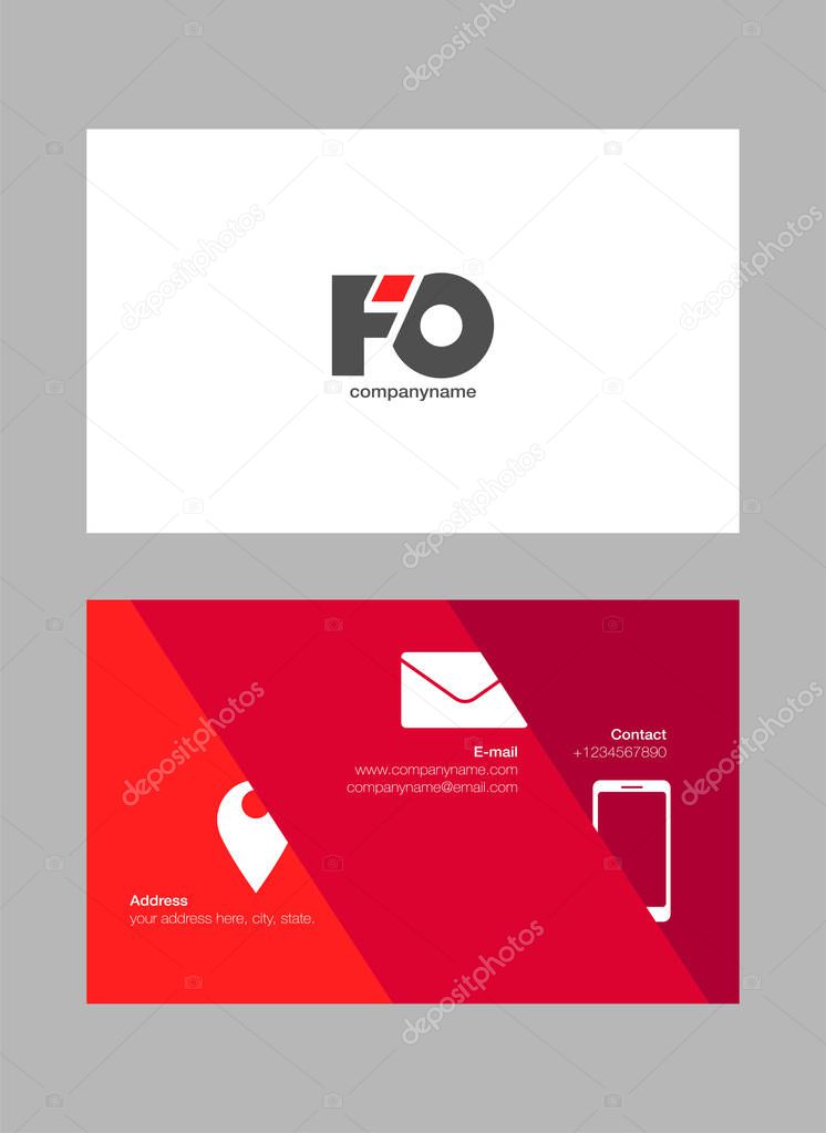 Logo joint fo  for Business Card Template, Vector