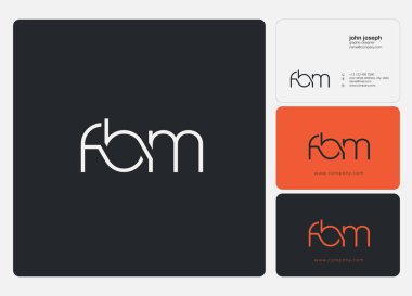 Kartvizit şablonu, vektör için logo Joint FBM