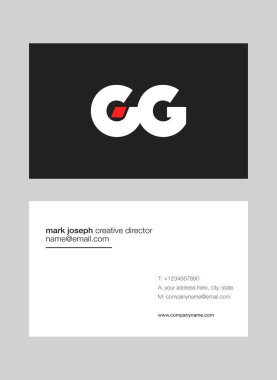 logo vektör kartvizit şablonu için Gg ortak