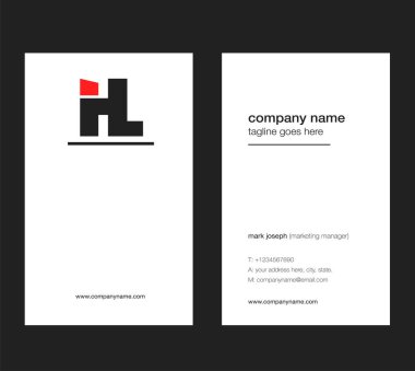 logo Hl vektör kartvizit şablonu için ortak
