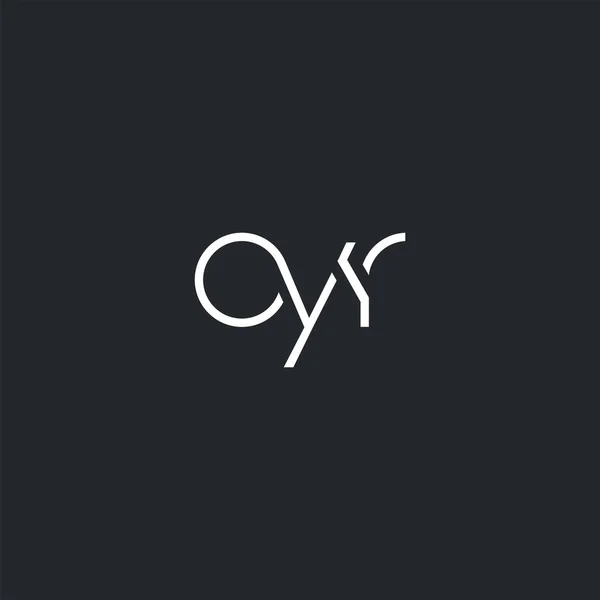 Společné Oyr Logo Pro Vizitky Šablony Vektor — Stockový vektor