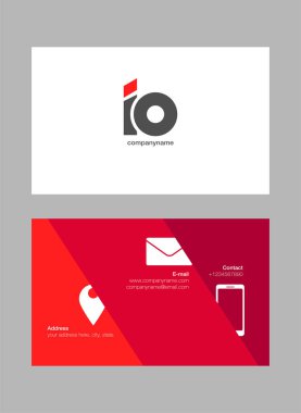 logo ortak g/ç için kartvizit şablonu, vektör