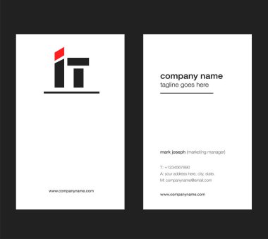 logo vektör kartvizit şablonu için ortak