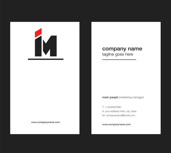 Logotipo Comum Para Modelo Cartão Visita Vector —  Vetores de Stock