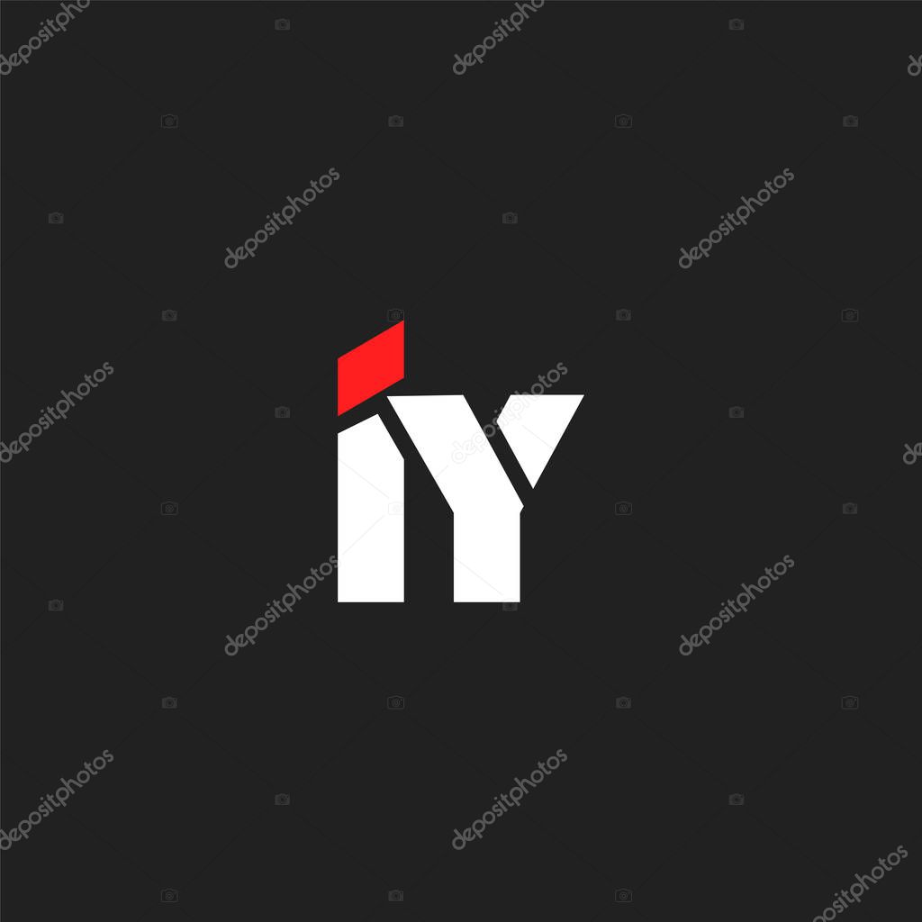 Logo joint iy for Business Card Template, Vector