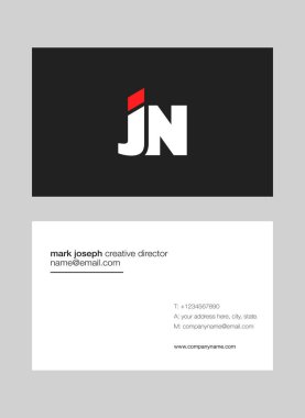Logo ortak Jn için kartvizit şablonu, vektör