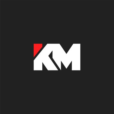 logo ortak Km için kartvizit şablonu, vektör
