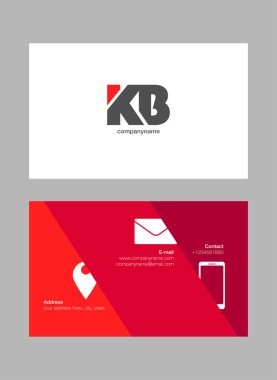 logo ortak Kb için kartvizit şablonu, vektör