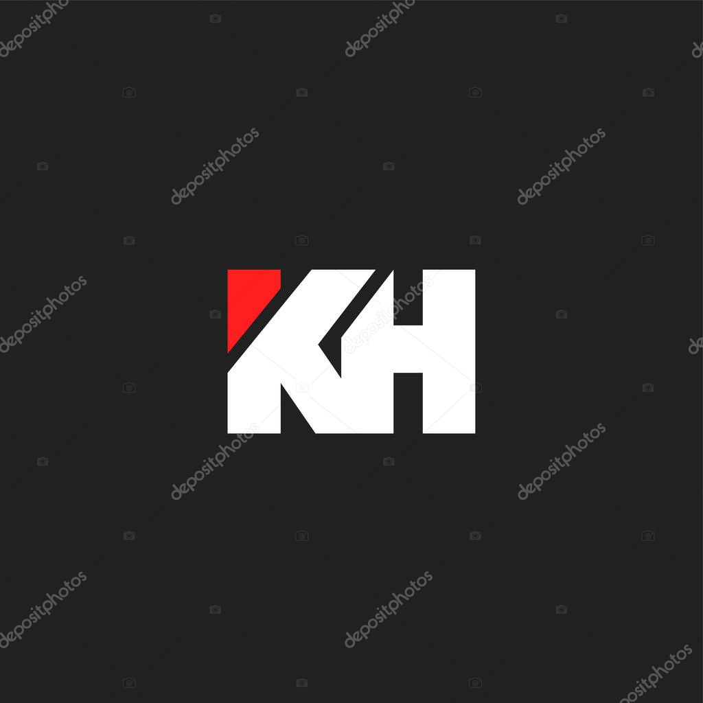 Logo joint kh for Business Card Template, Vector
