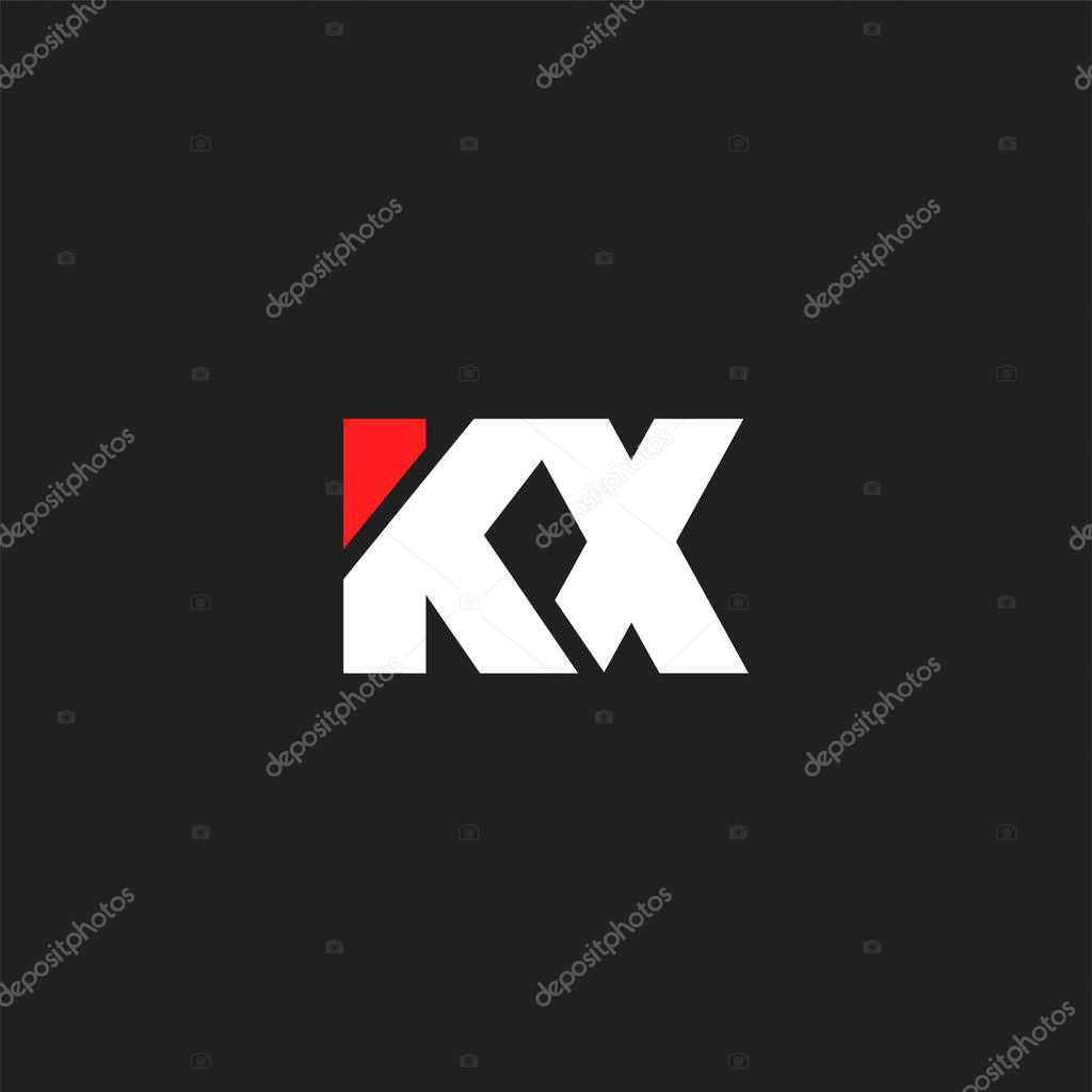 Logo joint kx for Business Card Template, Vector