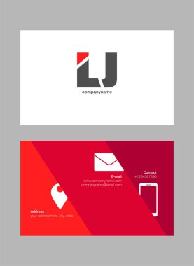 Logo ortak Lj için kartvizit şablonu, vektör