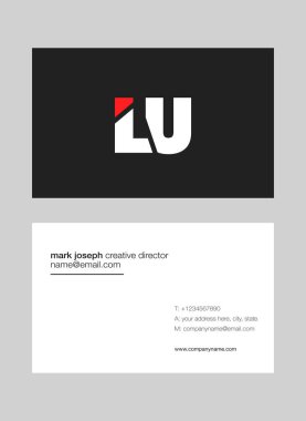 Logo ortak Lu için kartvizit şablonu, vektör