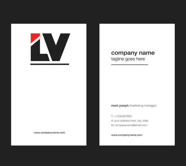 Logotipo Comum Para Modelo Cartão Visita Vector —  Vetores de Stock