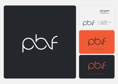 logo ortak pbf kartvizit şablonu, vektör için